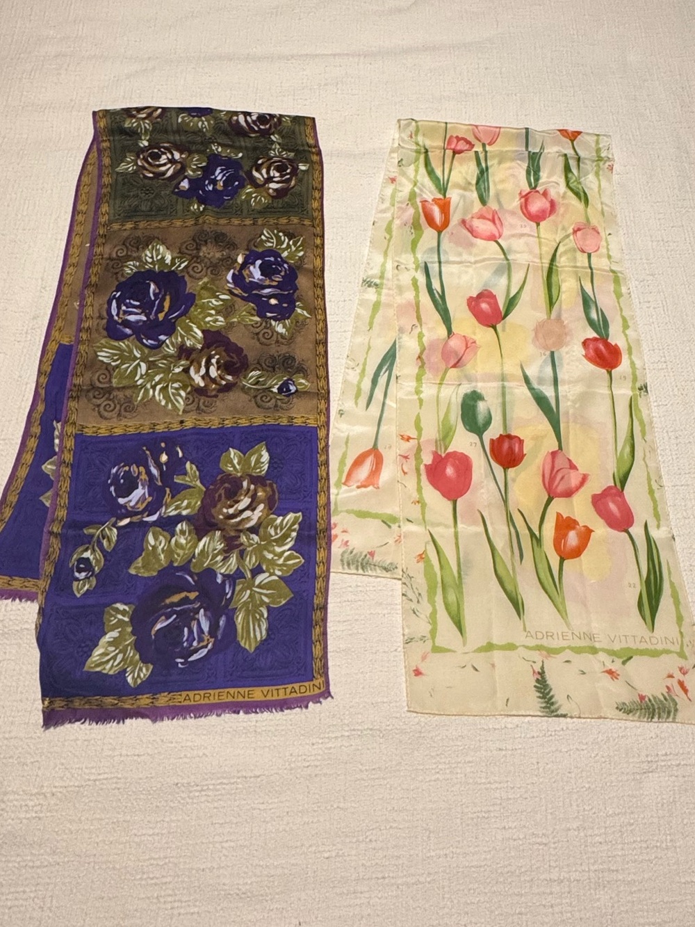 Two Adrienne Vittadini Scarves